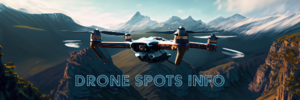 Logo, a drone flying thru the mountains
